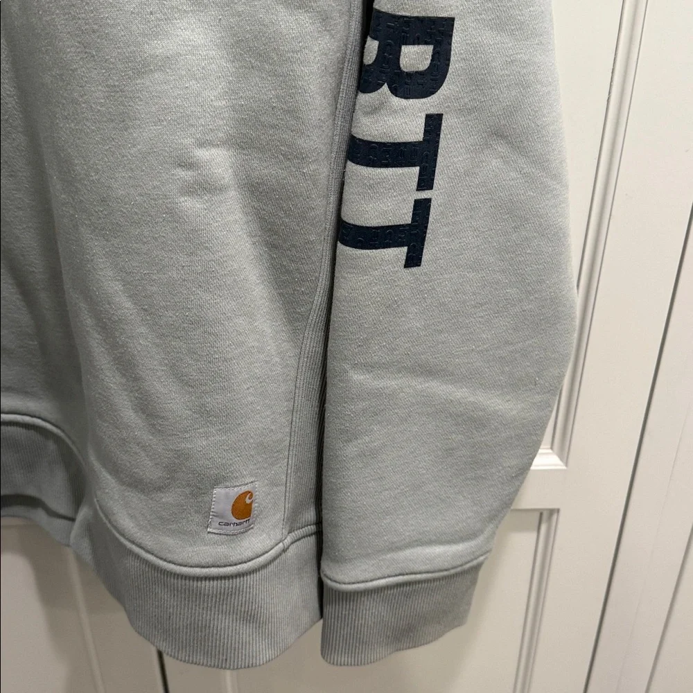 Carhartt Relaxed Fit Crewneck Midweight Logo Sweatshirt, Green, Women's XXL - Picture 2 of 6